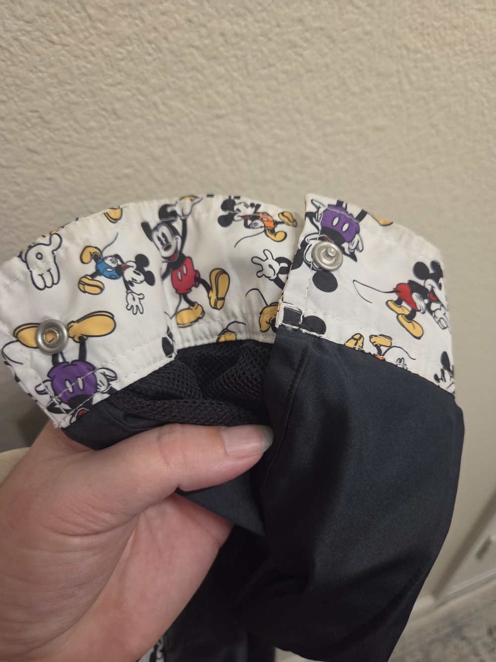 Disney Unisex Black Mickey Windbreaker Rain Jacket - Picture 9 of 9
